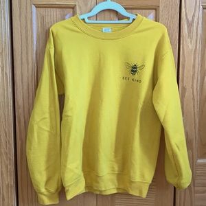 Mustard bee kind Wholseome Culture sweatshirt crew neck
